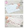King Cole Baby Pure DK Blankets Pattern  