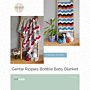 Gentle Ripples Bobble Baby Crochet Blanket Kit Blue & Orange by EmKatCrochet
