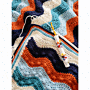 Gentle Ripples Bobble Baby Crochet Blanket Kit Blue & Orange by EmKatCrochet
