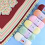Bloomin' Summer Blanket CAL in WoolBox Imagine Classic & Lullaby DK Sweet Pea