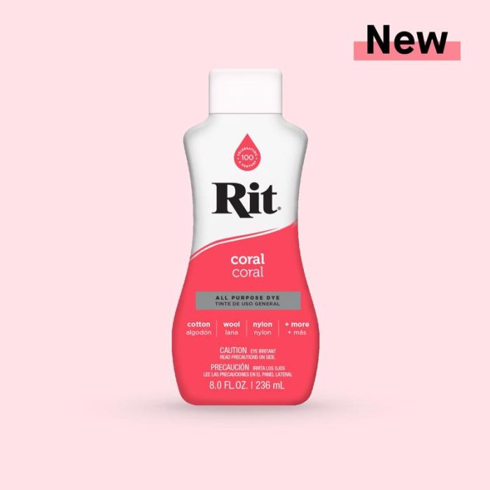 Rit Dye Liquid 66 Coral | FREE Delivery Available | Abakhan Buy Wool ...