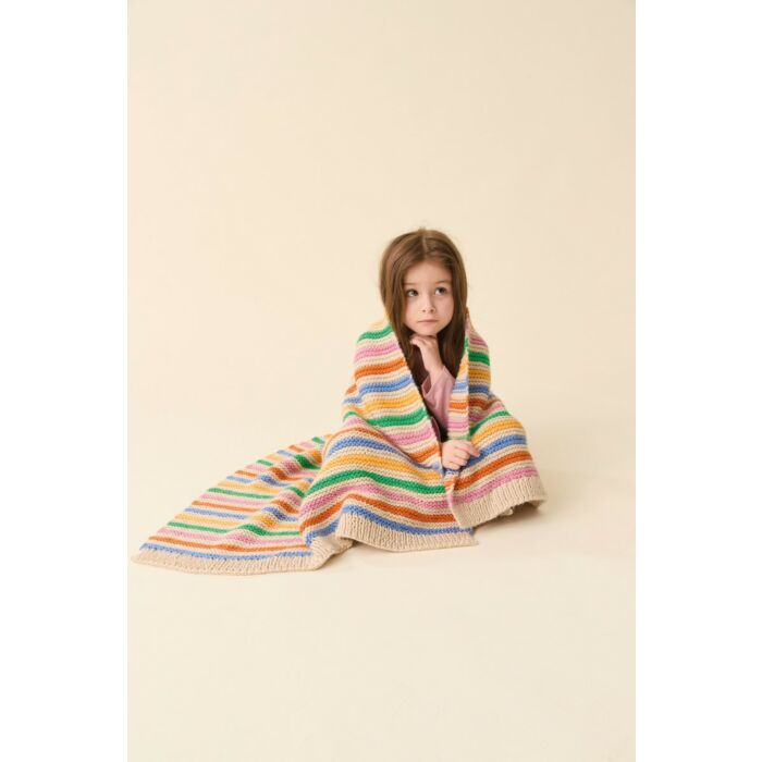 Sirdar Snuggly Chunky Scandi Stripes Blanket 2640 Knitting Pattern PDF main product photo