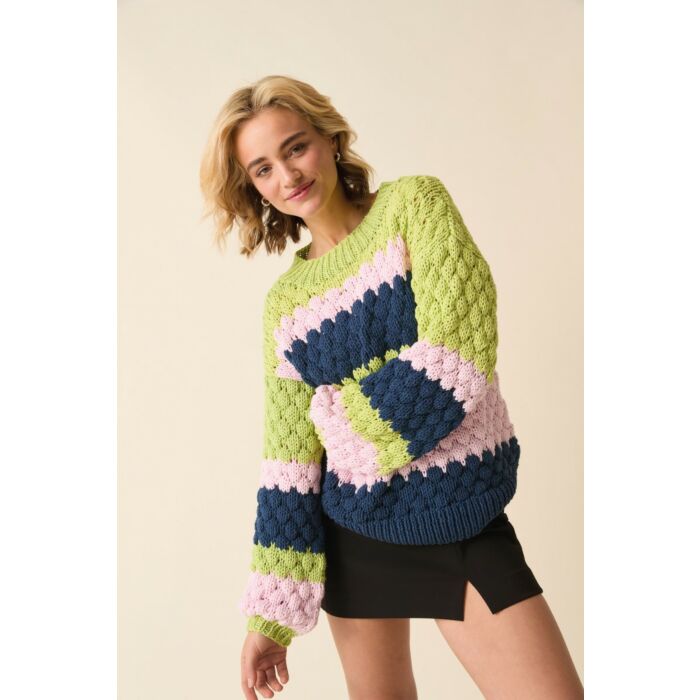 Sirdar Stories Chunky Stripes But Better Sweater 10872 Knitting Pattern PDF main product photo