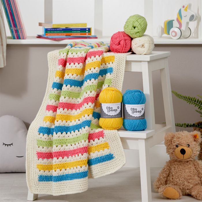 West Yorkshire Spinners Carousel Crochet Blanket KIT Bo Peep DK Multi