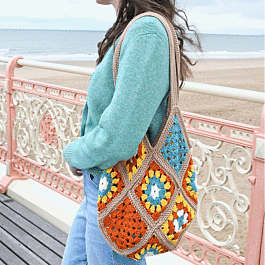 Granny Square Tote Bag in WoolBox Imagine Classic DK