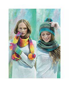 James C. Brett Shhh DK 821 Cowl, Hat Gloves and Tube Scarf Knitting Pattern Kit