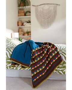 Mid-century Mushrooms Crochet Blanket by WoolnHook in Stylecraft Special DK 