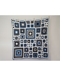 My Old Jeans Granny Square Crochet Blanket by WoolnHook in Hayfield Bonus DK