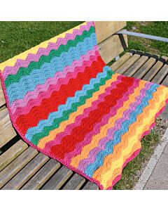 Crocheted LGBT Pride Month Temperature Blanket in WoolBox Imagine Classic DK