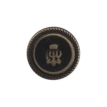 Milward Carded Buttons Textured Metal Grey 15mm Pack of 4