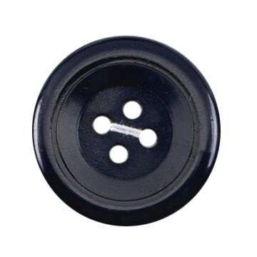 Milward Carded Buttons Rimmed 4 Hole Navy 22mm Pack of 2