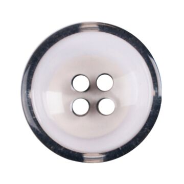 Milward Carded Buttons Rimmed 4 Hole Black 17mm Pack of 3