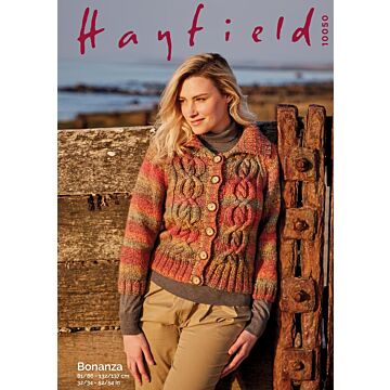 Sirdar Hayfield Bonanza Collared Cardigan  32-34 to 52-54in