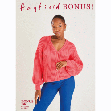 Hayfield Bonus DK Cardigan 10594 Knitting Pattern Kit