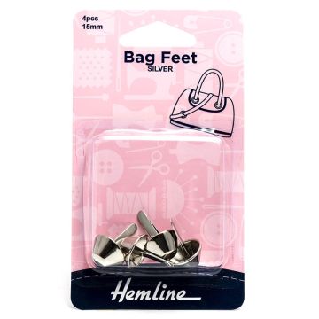 Hemline Bag Feet Nickel 15mm