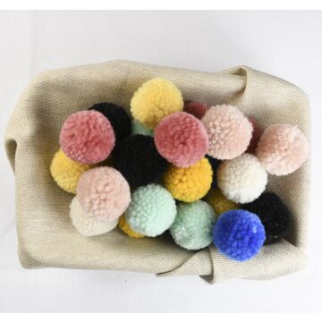 Rico Yarn Pompon Set of 24 Natural Mix 