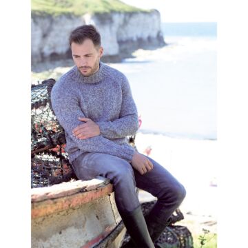 WYS Knitting Pattern Finlay Sweater Pattern Wild Aran Shetland  36 to 54in