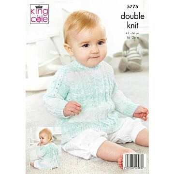 King Cole Baby Pure DK Cardigan and Tunic Pattern  