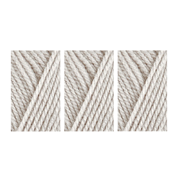 Hayfield Bonus Aran Value Pack - 3 x 100g Balls 615 Pearl Grey 