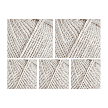 Hayfield Bonus Aran Value Pack - 5 x 100g Balls 615 Pearl Grey 