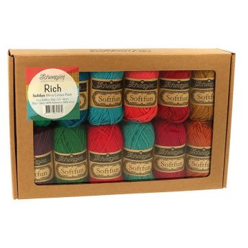 Scheepjes Softfun DK Colour Pack Yarn - 12 x 20grm pack