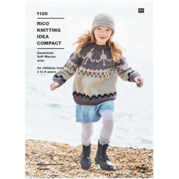 Rico Essentials Soft Merino Aran Traditional FairIsle Sweater Pattern 1120 93-100cm