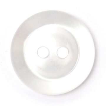 Milward Carded Buttons Rimmed 2 Hole White 16mm Pack of 4