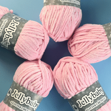 Cygnet Yarns Jellybaby Glitter Chunky Chenille 5 Ball Value Pack - 5 x 100g Balls