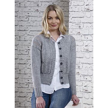 Chantilly Lace Cardigan Cygnet DK Knitting Pattern Kit CY1305