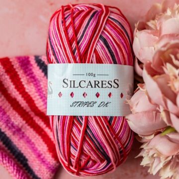 Cygnet Silcaress Stripes DK Yarn 100grm Ball