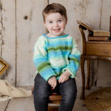 Emu Batik DK Childs Crew Neck Jumper 5003 Knitting Pattern  2-5 years