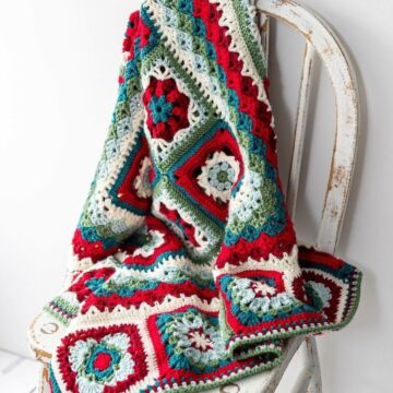 The Emu Christmas Folk Blanket Colour Pack in Emu Classic DK -Yarn & Pattern  6 x 100g