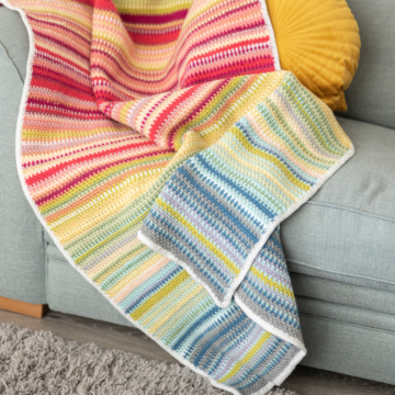 The Emu Crochet Temperature Blanket Kit in Emu Classic DK