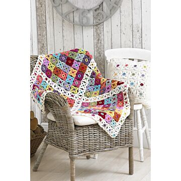 Stylecraft 9090 Blanket & Cushion Cover Crochet Pattern in Life DK-FREE PDF  