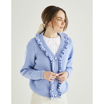 Knitting Pattern Download Cropped Cardigan Bonus Aran 10611 32in to 54in