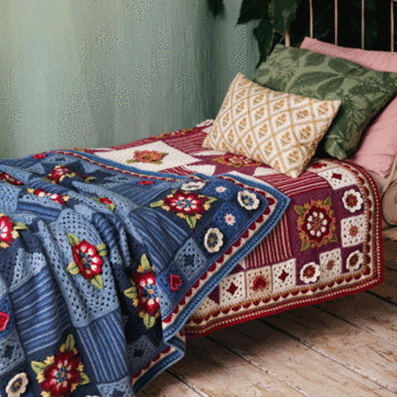 Janie Crow Indigo Dreams Crochet Blanket Kit