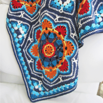 Janie Crow Persian Tiles Crochet Blanket Kit Original