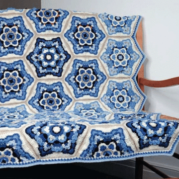 Janie Crow Delft Crochet Blanket Kit in Stylecraft Life DK