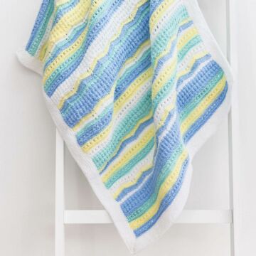 Little Star Knitted Baby Blanket Kit Blue in Emu Classic DK