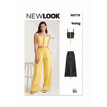 New Look Sewing Pattern 6779 Misses Bra Top and Pants  XS-XL