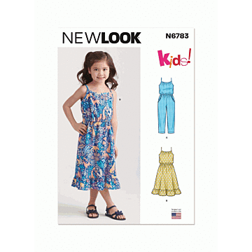 New Look Sewing Pattern 6783 Childrens Jumpsuit and Sundress  3-8