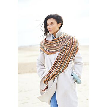 Stylecraft Garter Stitch Shawl Knitting in Head Over Heels Walking in Nature
