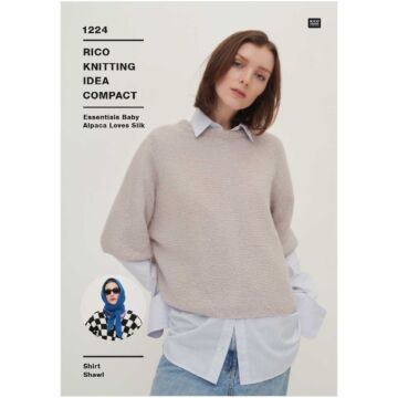 Rico Knitting Pattern Ladies Sweater in Baby Alpaca Silk KIC 1224 81-107cm