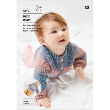 Rico Knitting Pattern Baby Sweater Cardigan Baby Dream DK KIC 1240 21x30x0.1