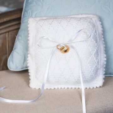 Knitted Ring Bearer Cushion Kit by Jenny Watson in King Cole Pricewise DK