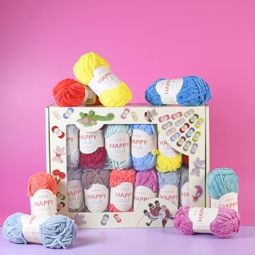 Sirdar Happy Chenille DK Colour Multibox Multi 900 20g