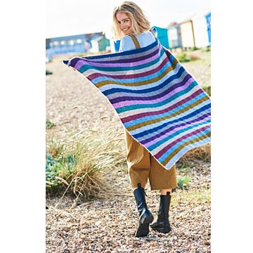 Stylecraft Garter Stitch Blanket Knitting Pattern in Highland Heathers DK