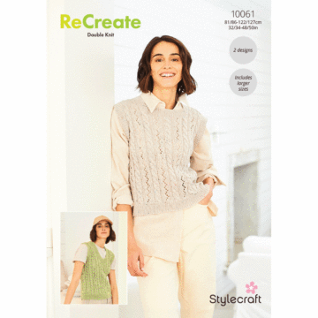 Stylecraft ReCreate DK Ladies Tank Tops 10061 Knitting Pattern Download  