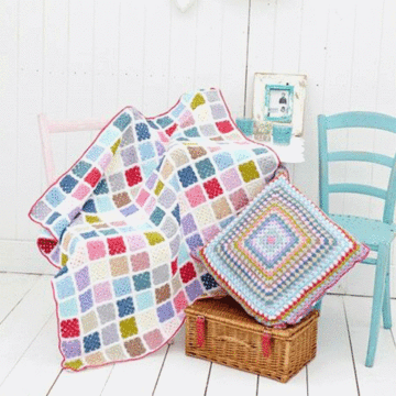 Stylecraft Candy Pop Blanket and Cushion in Special DK - FREE PDF  