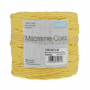 CRUCIALTREATS Macrame Kit - 124 Pcs Macrame Supplies - 219 Yards x 3mm  Cotton Cord, Wooden Sticks, Hoops, Gold Ring, Colored Beads & Manual Book